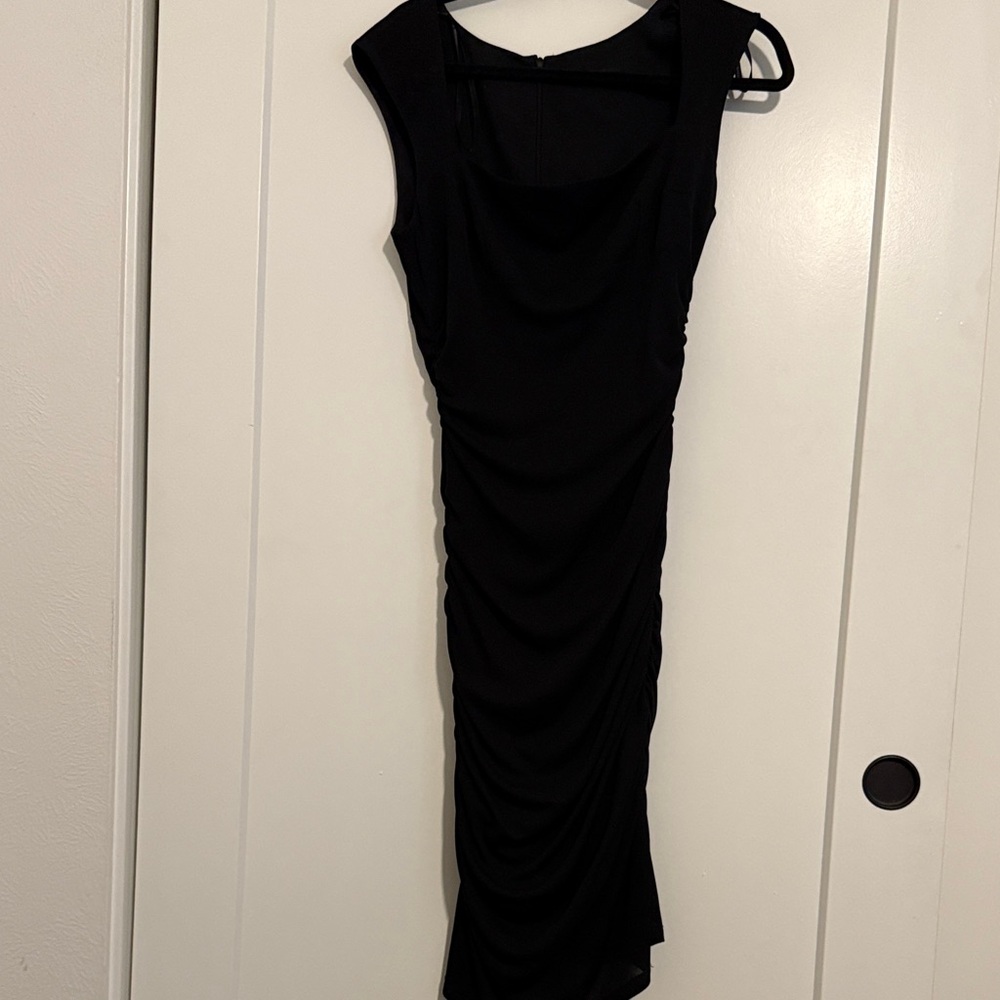 David Meister Black Midi Dress